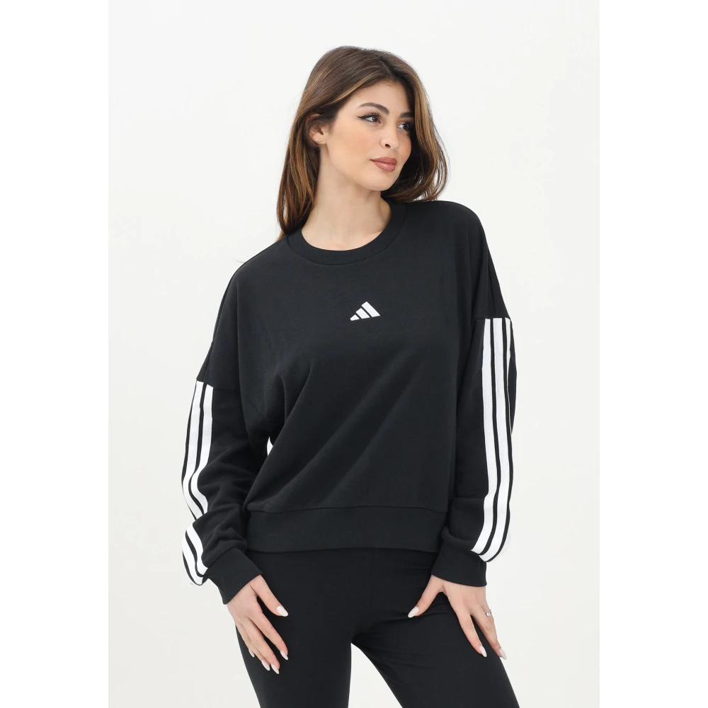 Adidas Zwarte Sweater Essentials 3-Stripes French Terry Black Dames