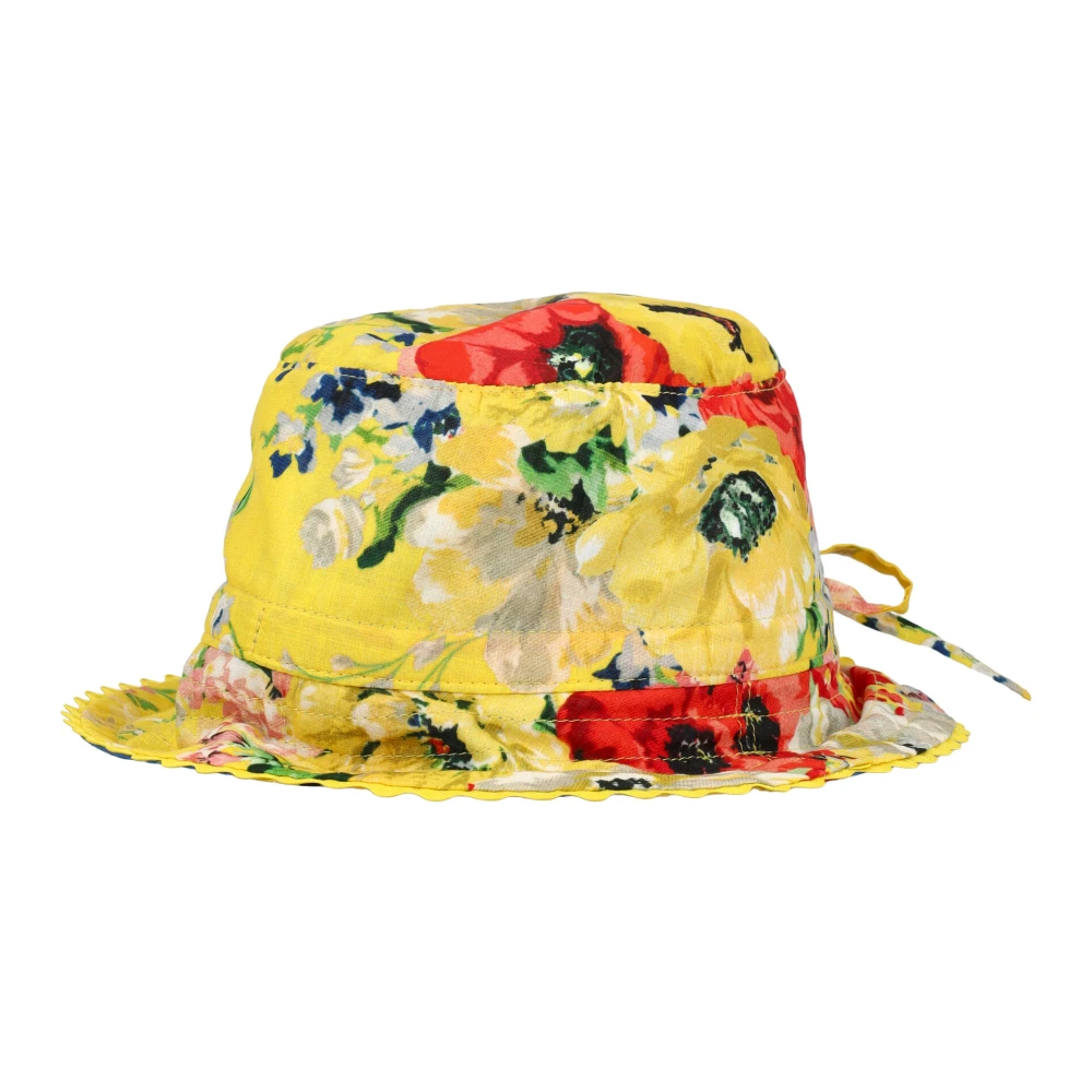 Zimmermann Gele Bloemen Omkeerbare Bucket Hat Yellow Dames