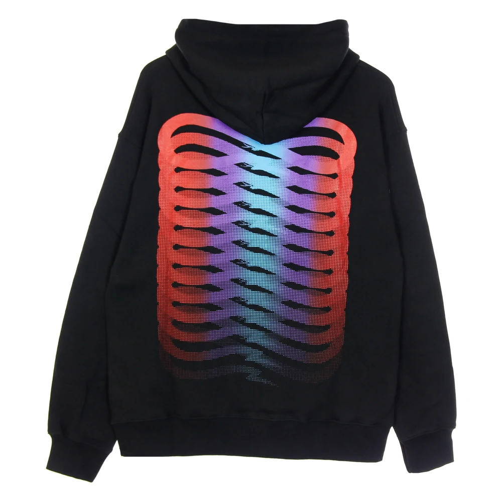 Propaganda Gradient Zip Hoodie Zwart Lichtgewicht Sweatshirt Black Heren