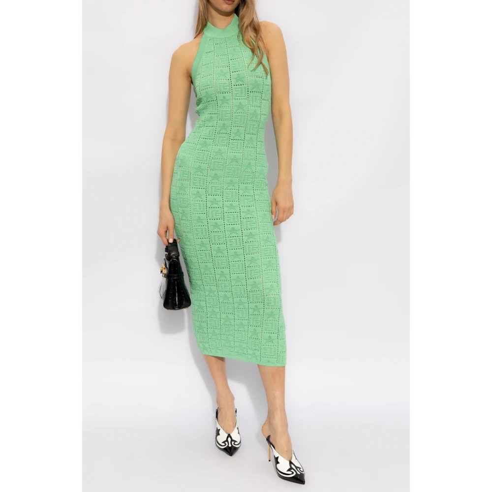 Balmain Jurk met ontblote rug Green Dames