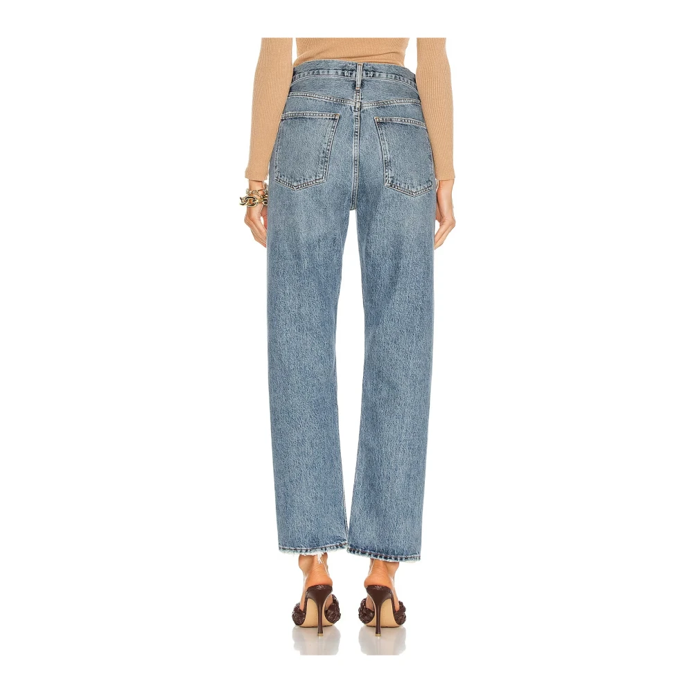Agolde Vintage High Rise Straight Jeans Blue Dames