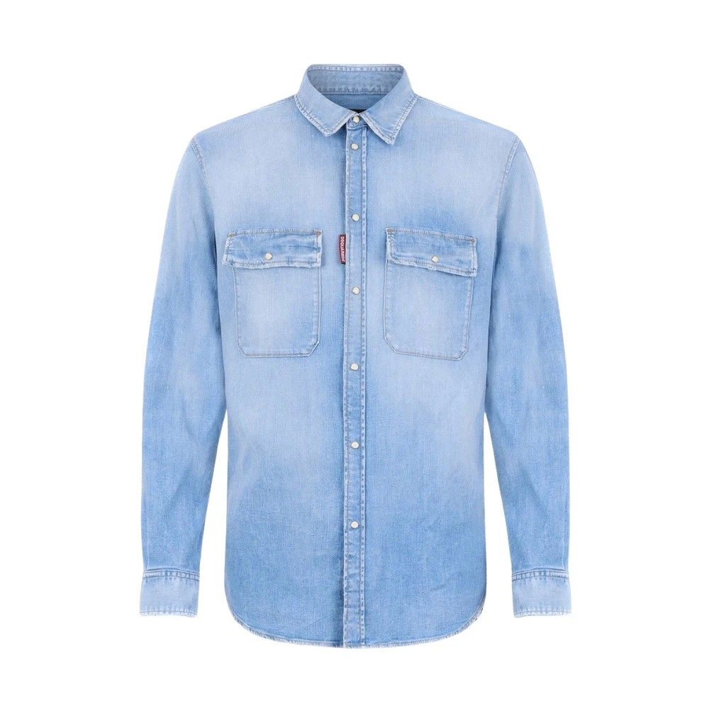 Dsquared2 Denim Shirt - Male - Denim Shirts - Blue - S - Shirts