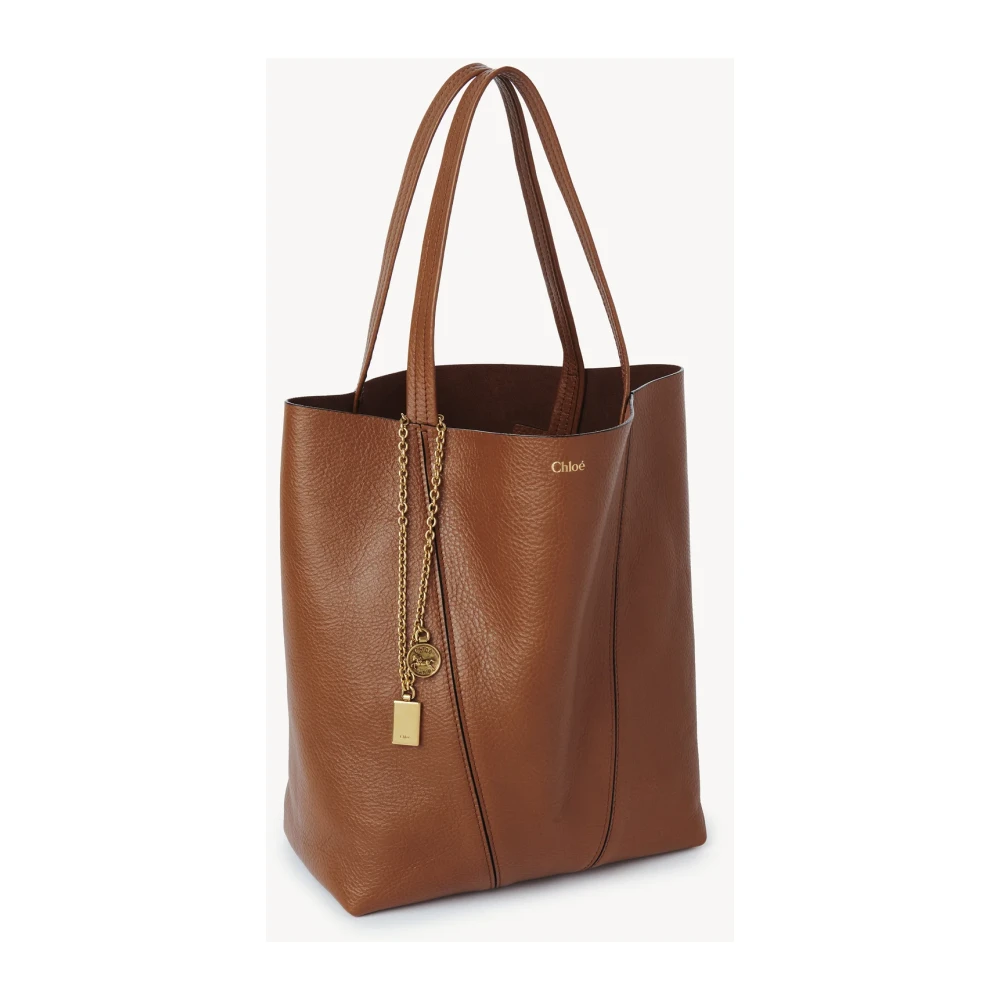 Chloé Bruine Spin Tote Tas Brown Dames