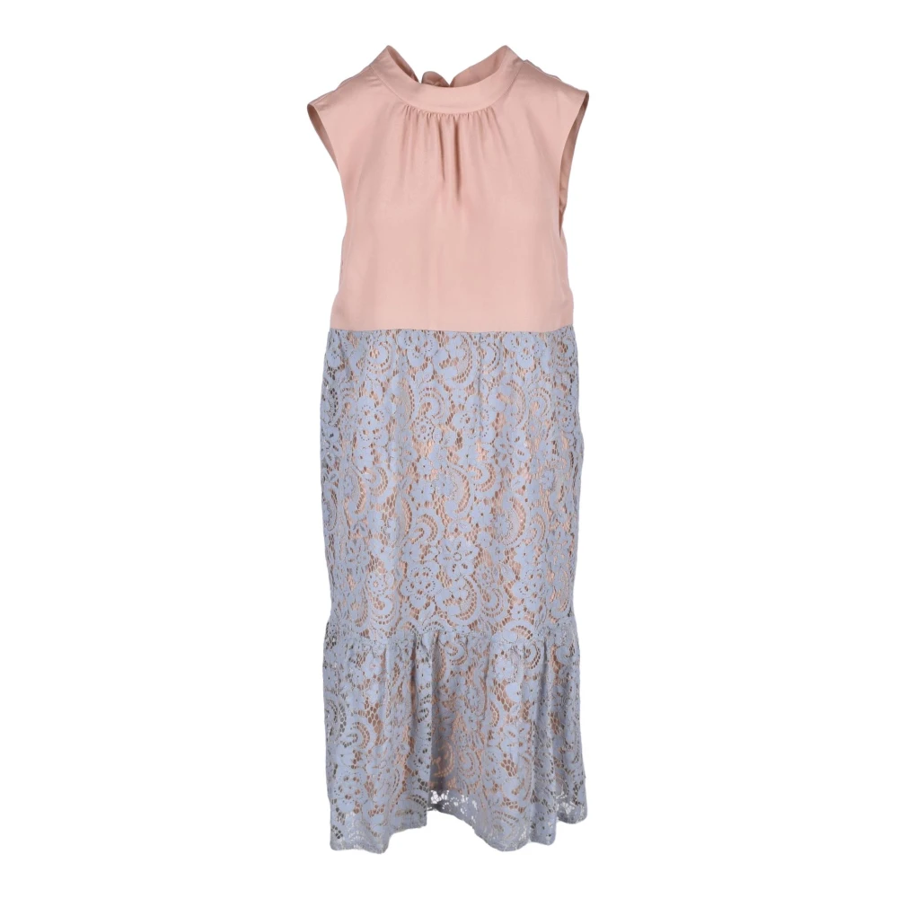 Semicouture Elegante Jurk in Diverse Materialen Multicolor Dames