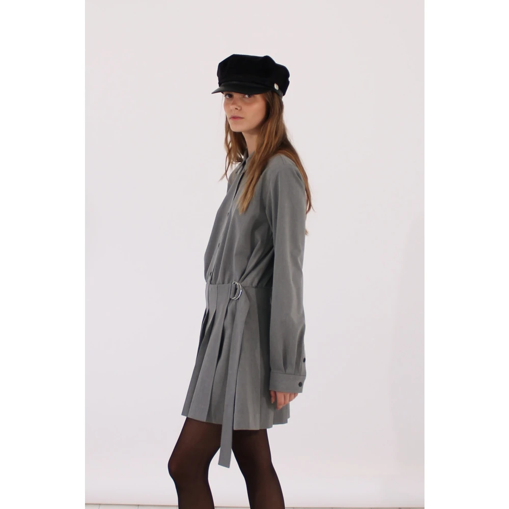 Designers Remix Tijdloze Plooi Jurk Gray Dames