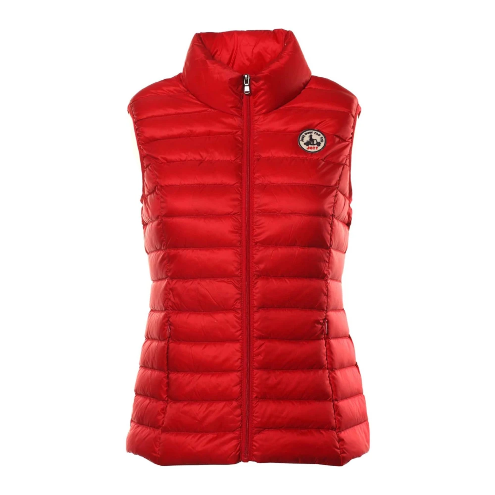 Jott Rode mouwloze gewatteerde vest Red Dames
