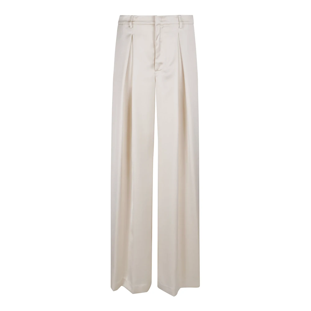 Andamane Witte elegante broek met verborgen sluiting White Dames