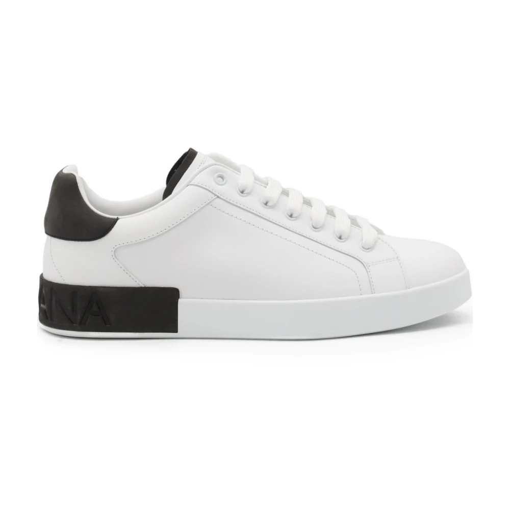 Dolce & Gabbana Men's White Sneakers, 10 Uk, Portofino Trainers