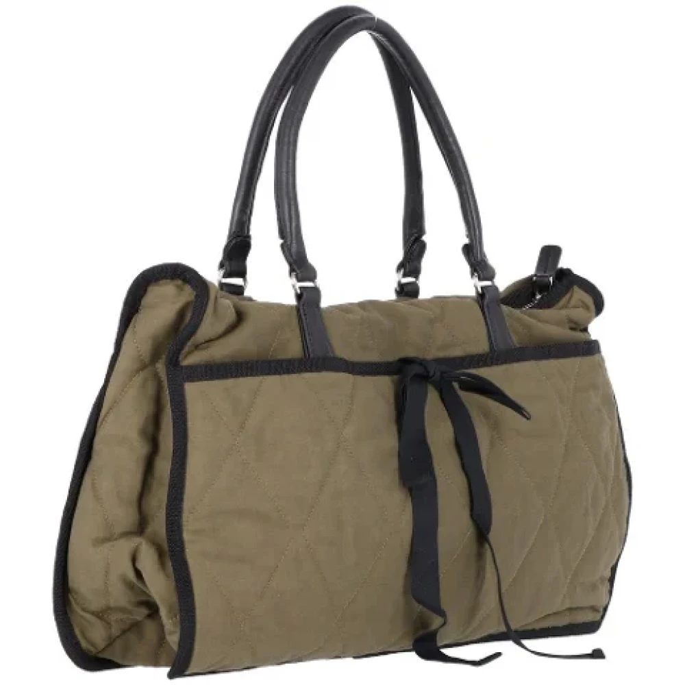 Marni Pre-owned Cotton handbags Green Dames