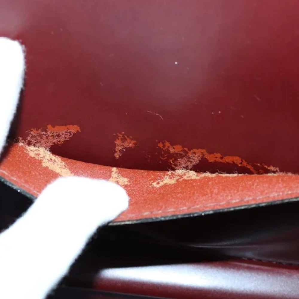 Cartier Vintage Pre-owned Leather handbags Red Heren