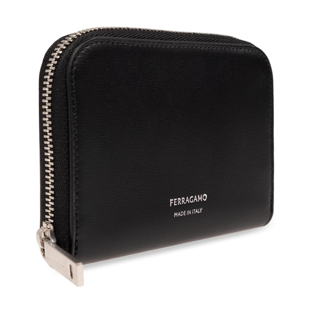 Salvatore Ferragamo Leren kaarthouder Black Heren