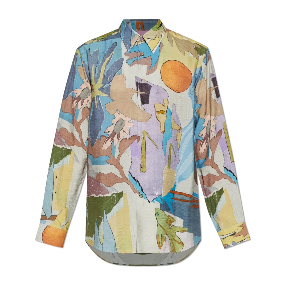 Paul Smith Men's Multicolor Casual Shirts, M, Patterned Shirt