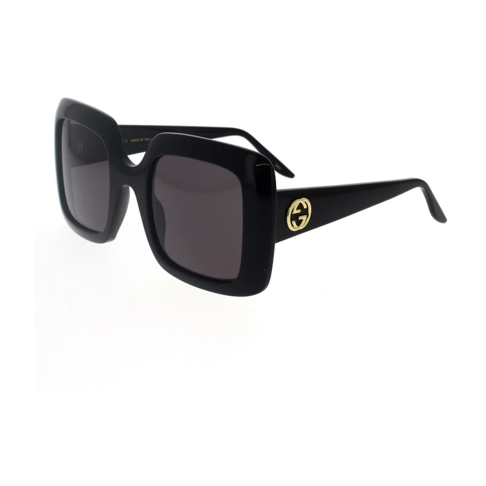 Gucci Women's Black Square Oversized Sunglasses With Gg Logo