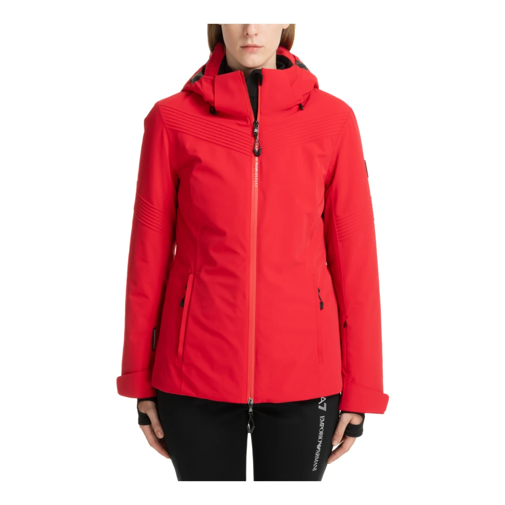 Emporio Armani EA7 7 Ski Jacka med Huva Red, Dam