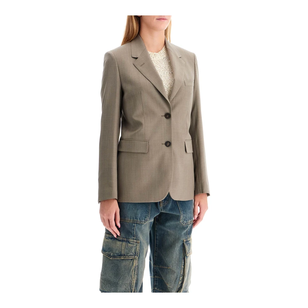 Golden Goose Getailleerd wollen jasje met dubbele knoopsluiting Gray Dames