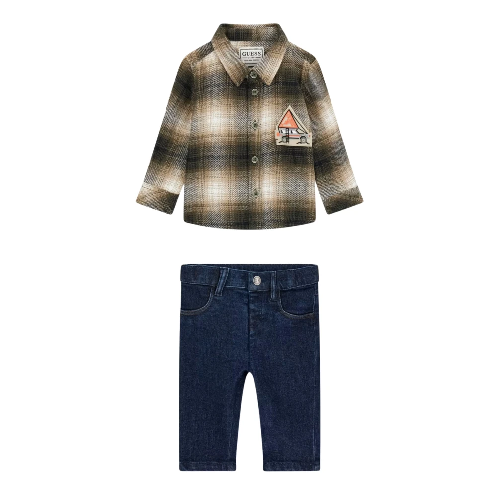Guess Men's Vert Long Sleeve Shirt And Trousers Set Baby Boy - Image 2