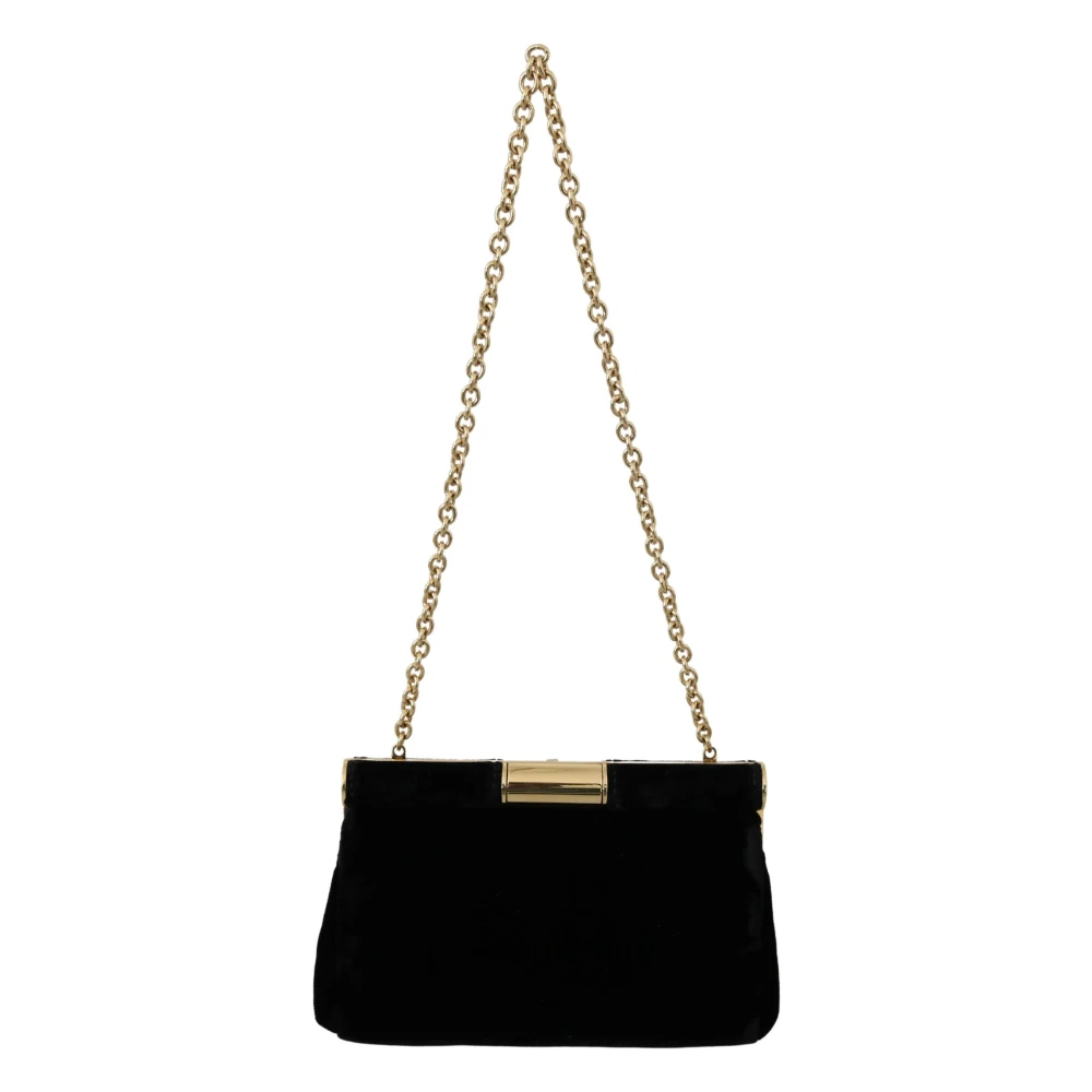 Dolce & Gabbana Kristal bezaaide avond Crossbody tas Black Dames