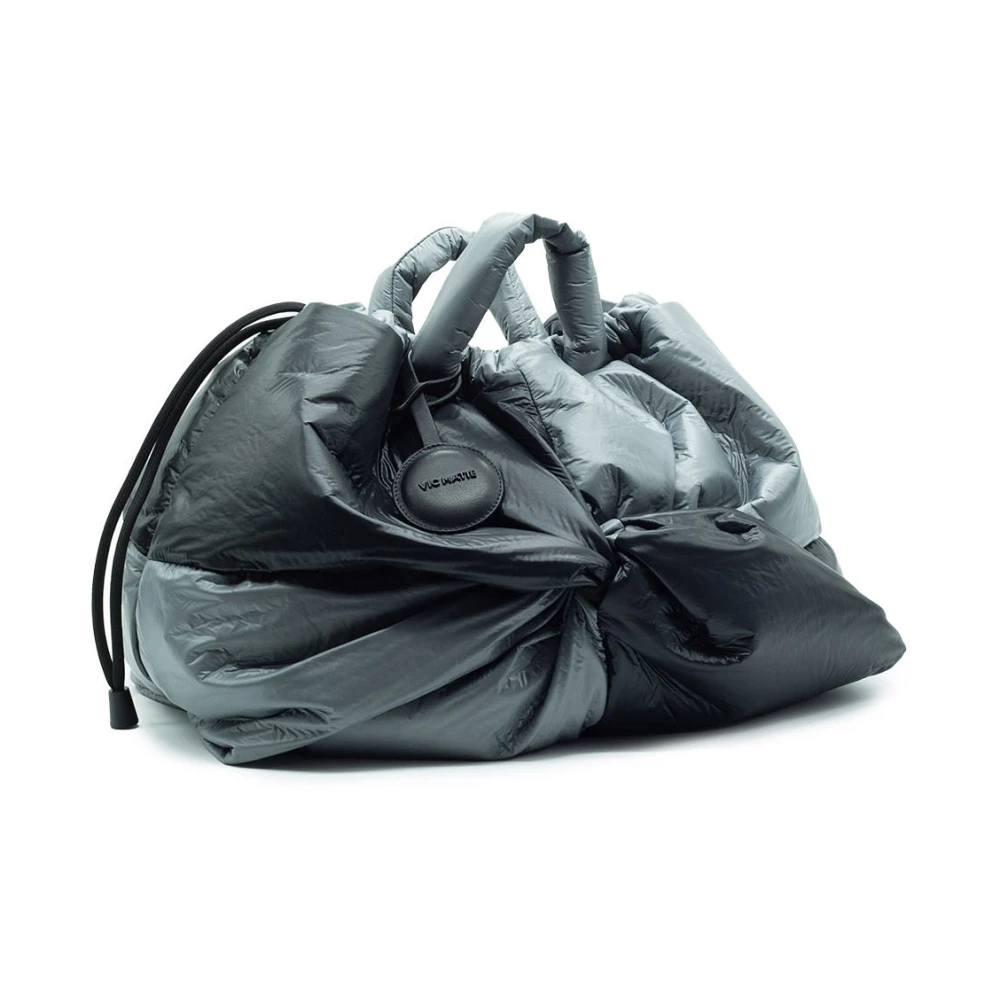 Vic Matié Maxi Shopper met Knoop in Grijs Zwart Gray Dames