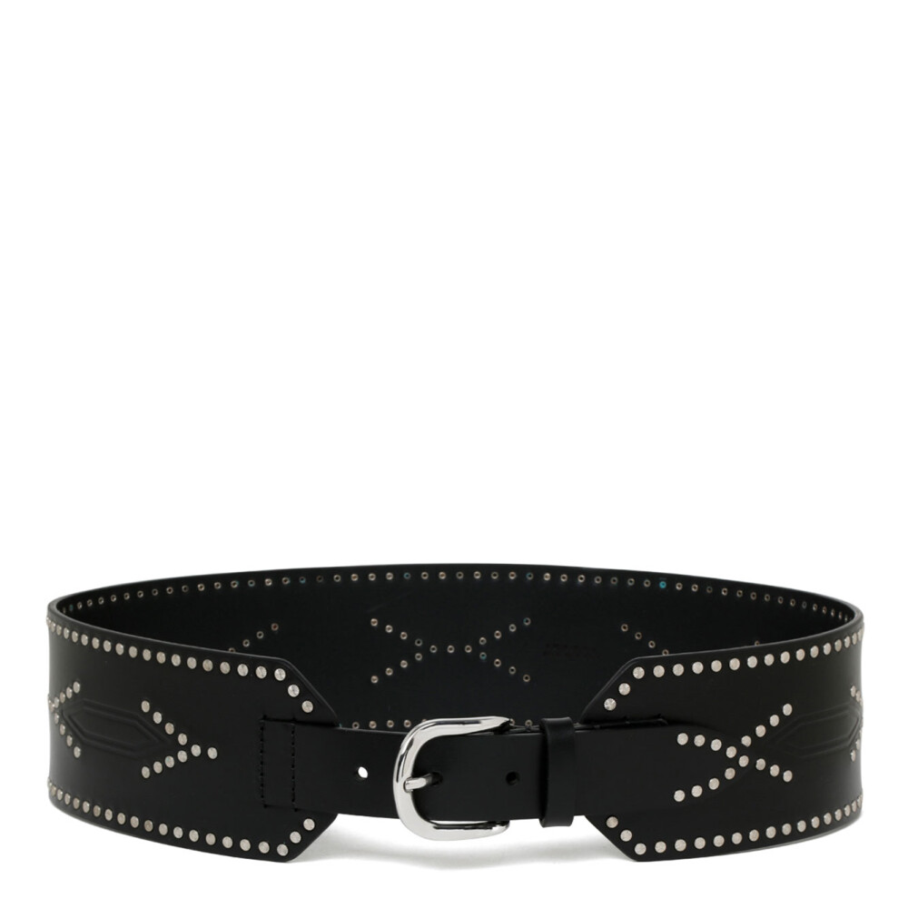 【Isabel Marant】 スタッズ バックル ベルト LILIANA ベルト 女性 black and silver | ISABEL MARANT 公式サイト