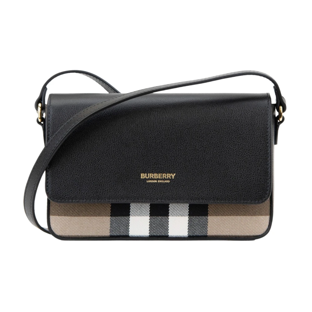 Burberry Dames Schoudertas Magneetknoop Black Dames