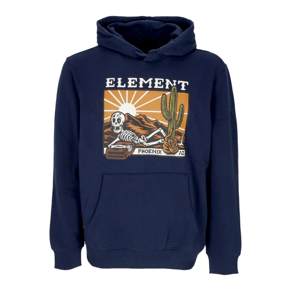 Element Men's Blue Navy Hoodie With Kangaroo Pocket - Elet - Hoodies - S - Sweatshirts & Hoodies