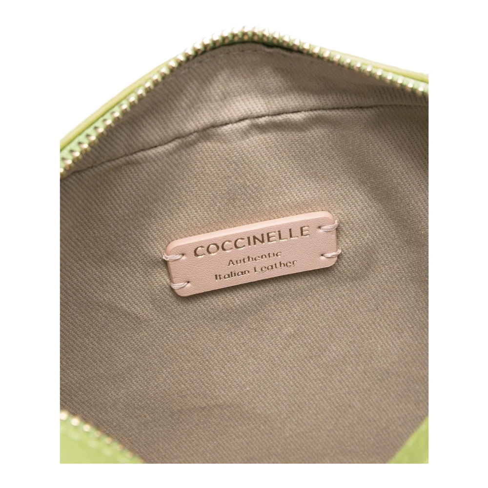 Coccinelle Stijlvolle leren crossbody tas met rits Green Dames