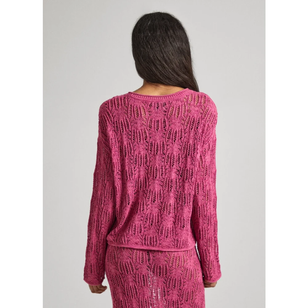 Pepe Jeans Round-neck Knitwear Pink Dames
