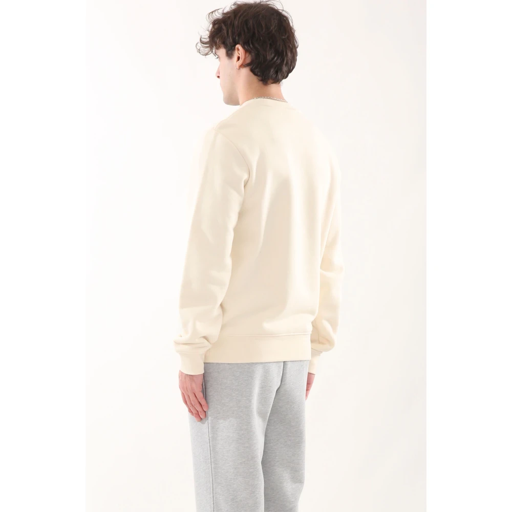 Lacoste Gewatteerde Croc Fleece Sweatshirt Beige Heren
