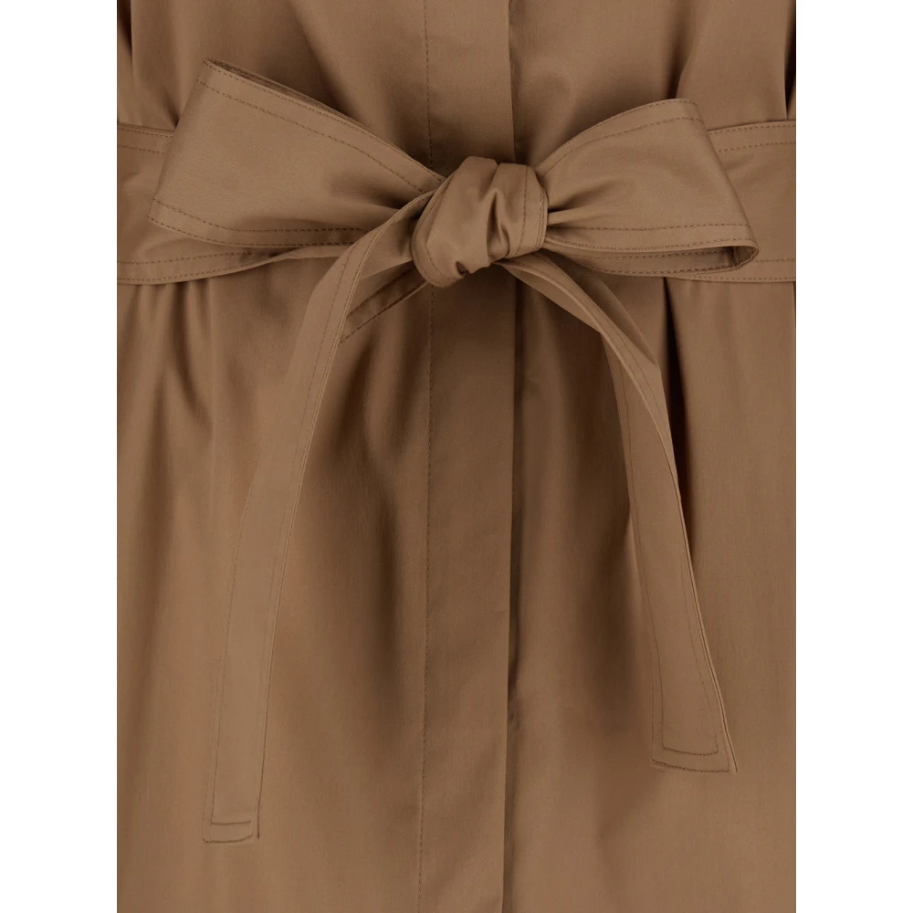 Plain Units Beige Katoenen Lange Mouw Jurk Beige Dames