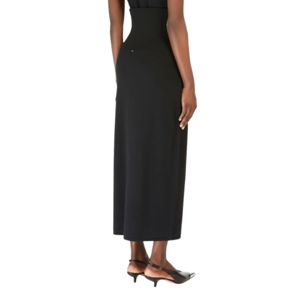 SPORTMAX Blauwe Wollen Rok met Druppels Blue Dames
