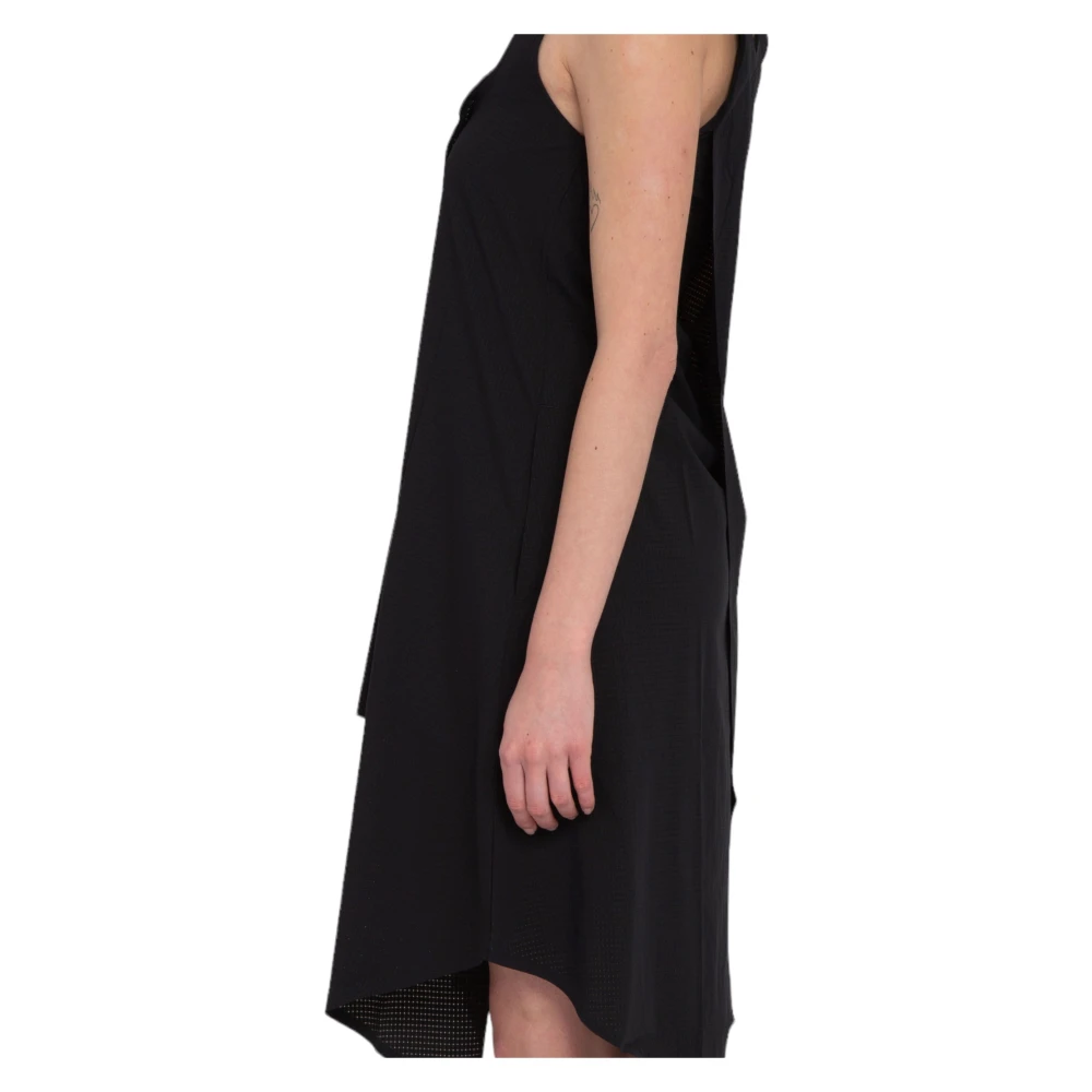 Y-3 Zwarte Nylon Tanktop Jurk Black Dames