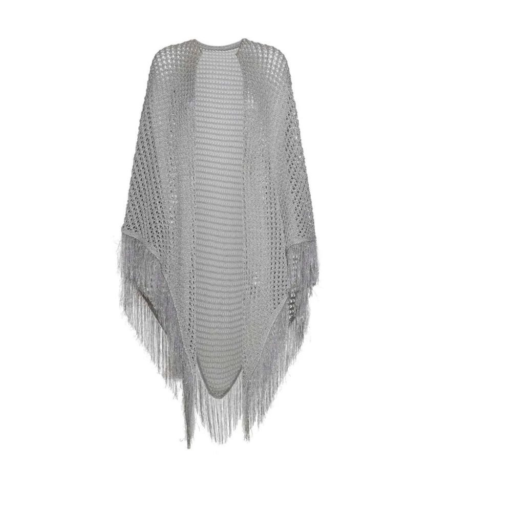 Simona Corsellini Viscose Sjaal Gray Dames