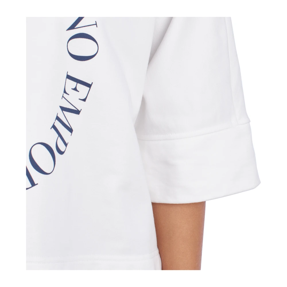 Emporio Armani Ronde hals Casual Sweatshirt White Dames