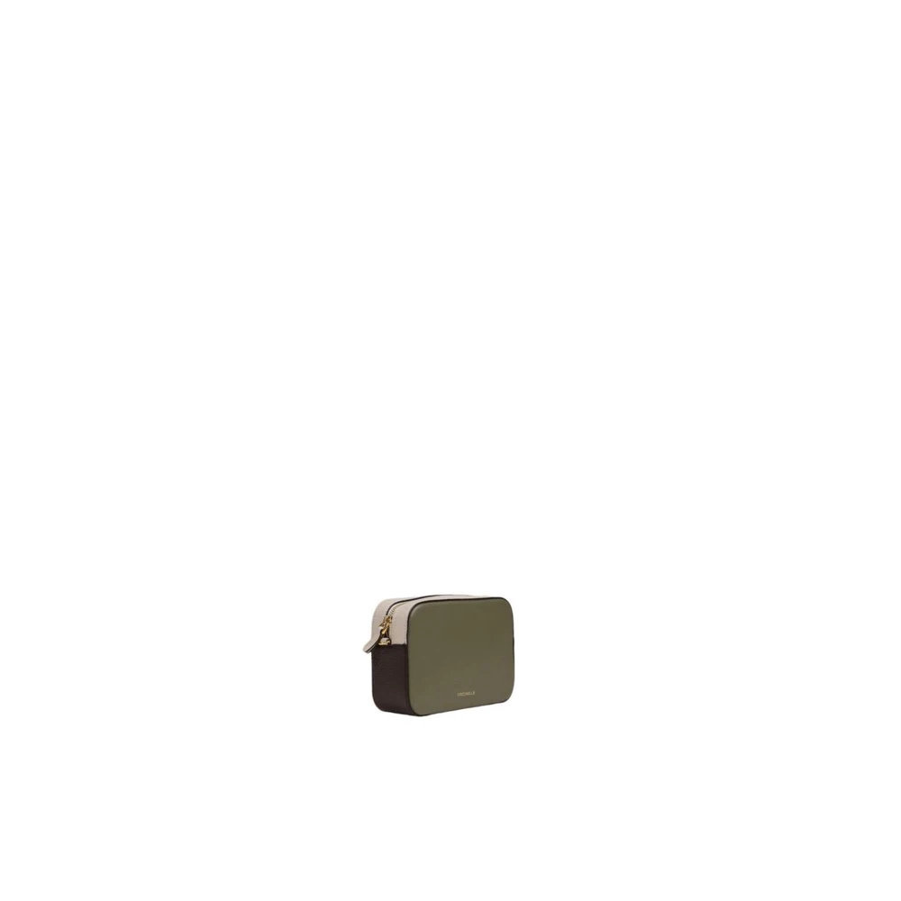 Coccinelle Groene leren handtas met premium afwerking Green Dames