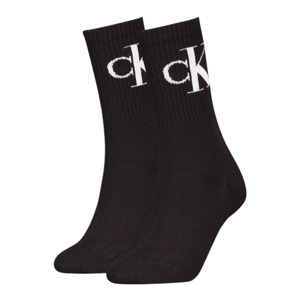 Calvin Klein Jeans Women's Black Socks, S, Stylish Printed Cotton Blend Underwear