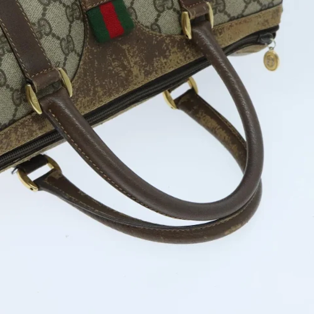 Gucci Vintage Pre-owned Leather travel-bags Beige Dames