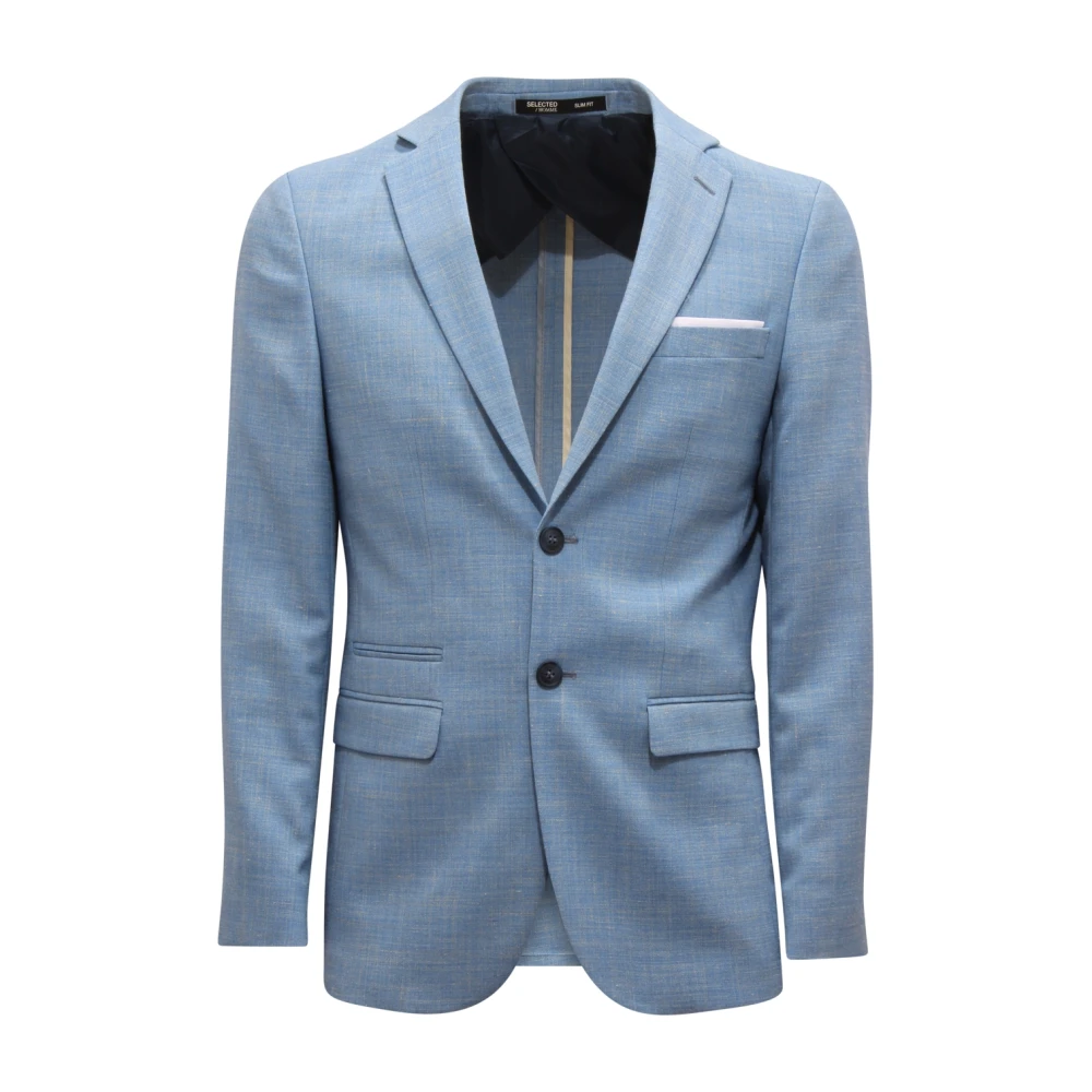 Selected Homme Men's Blue Blazers, Xs, Slhslim-Oasis Linen Blazer