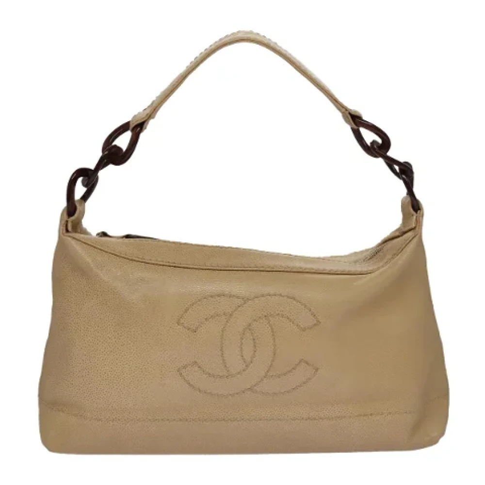 Chanel Vintage Pre-owned Leather chanel-bags Beige Dames