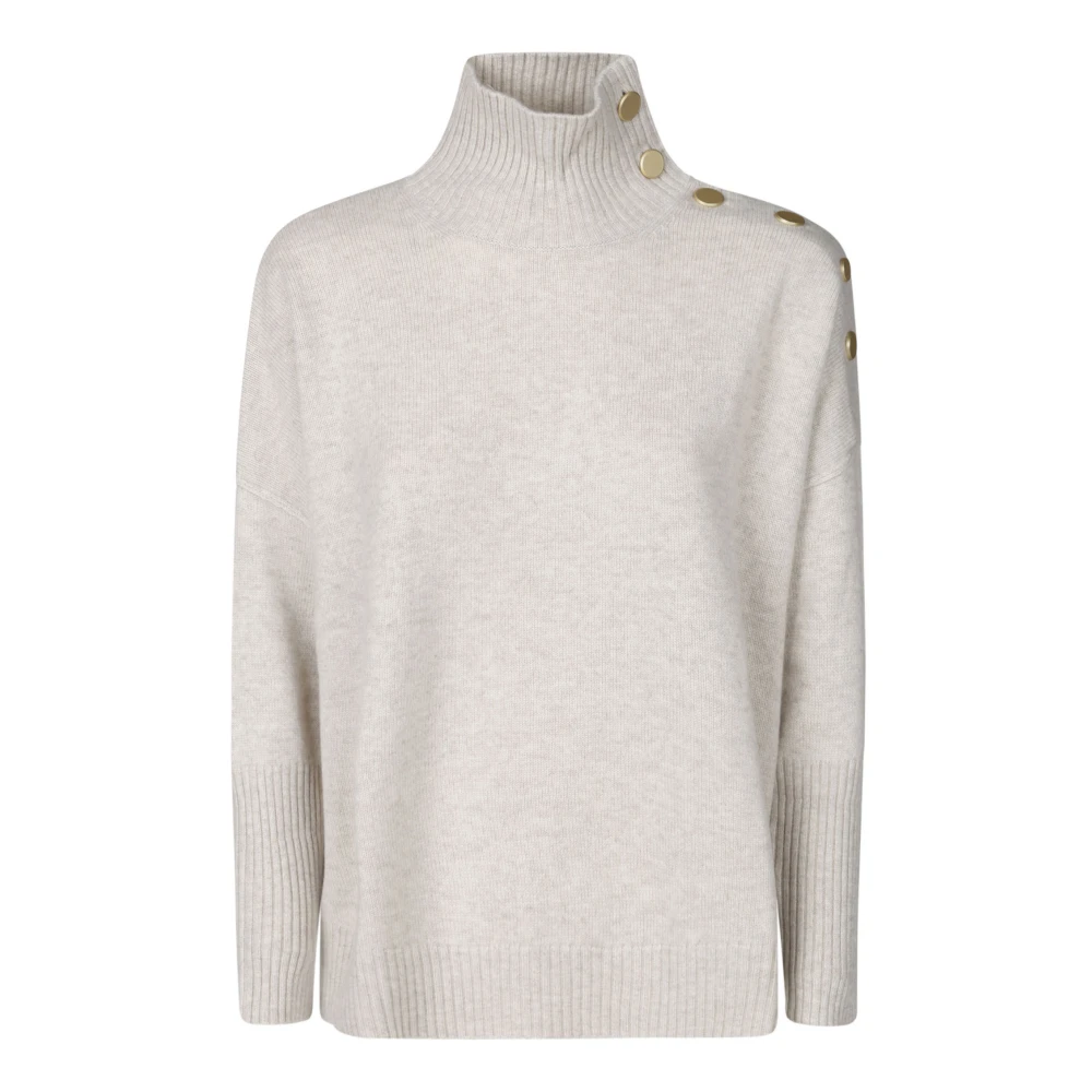 Kujten Kasjmiertrui met knoopdetails Gray Dames