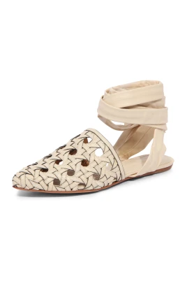 Basketweave Wrap Sandal