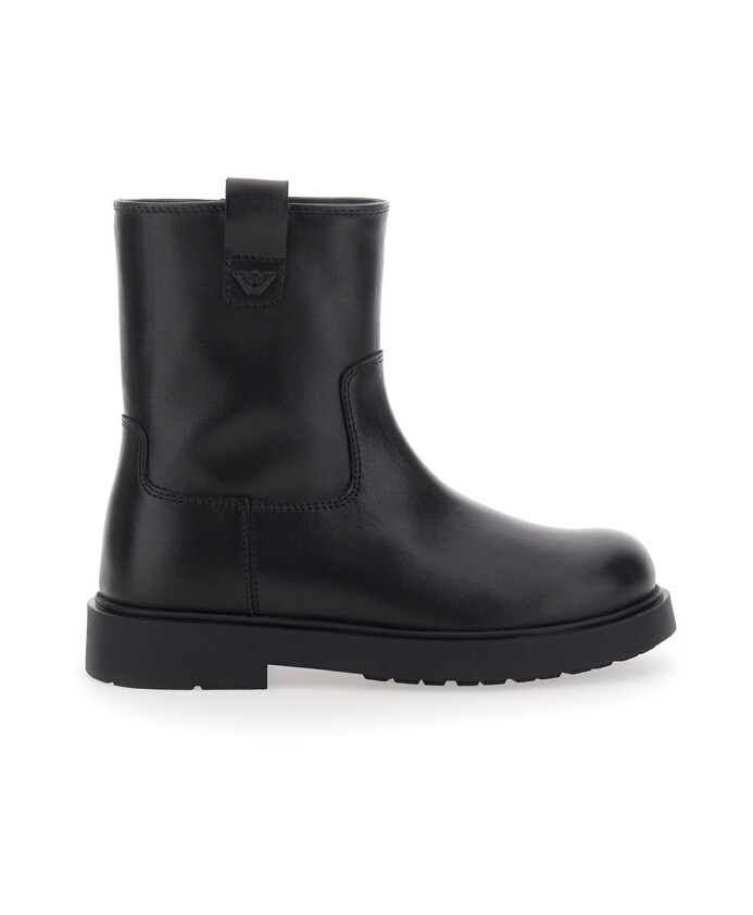 bottes-en-cuir-noir-brillant