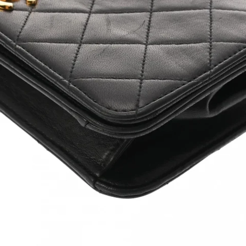 Chanel Vintage Pre-owned Leather wallets Black Dames