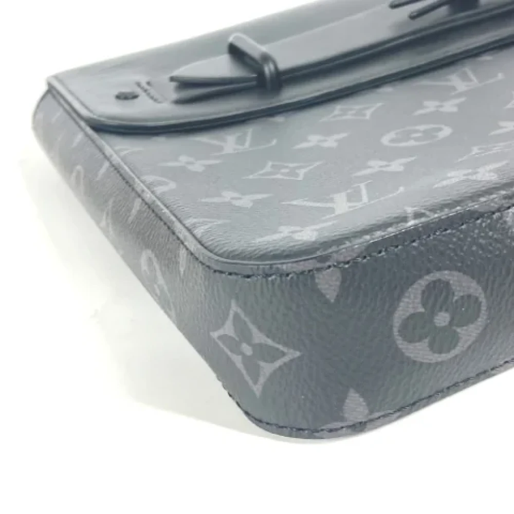 Louis Vuitton Vintage Pre-owned Cotton wallets Black Dames