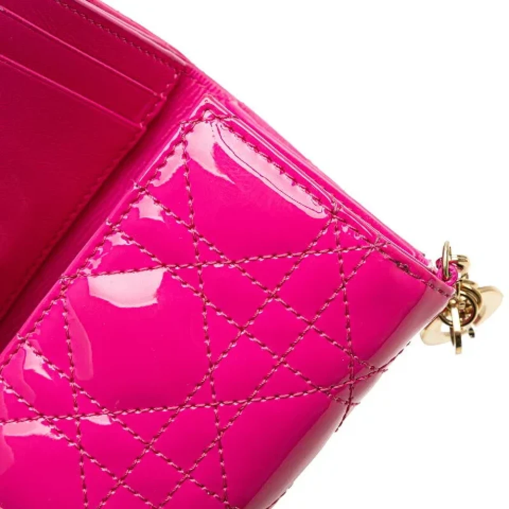 Dior Vintage Pre-owned Leather wallets Pink Dames