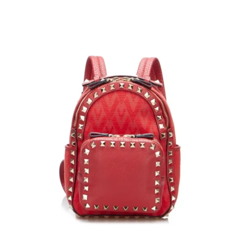 Valentino Vintage Pre-owned Fabric backpacks Red Dames