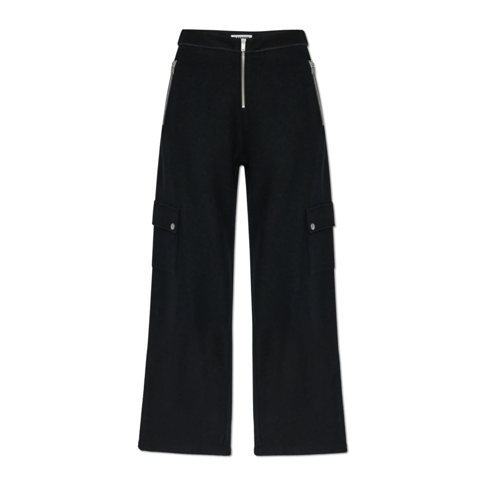 Jil Sander Kvinno Svart Byxor Dam, M, Cargo Byxor