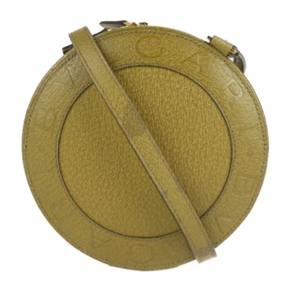 Bvlgari Vintage Pre-owned Leather shoulder-bags Beige Dames