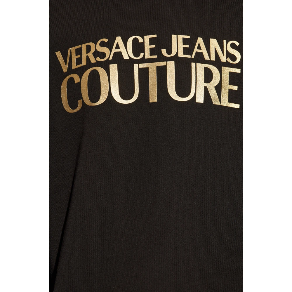 Versace Jeans Couture Sweatshirt met bedrukt logo Black Heren