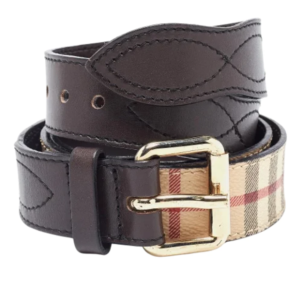 Burberry Vintage Pre-owned Canvas belts Brown Dames