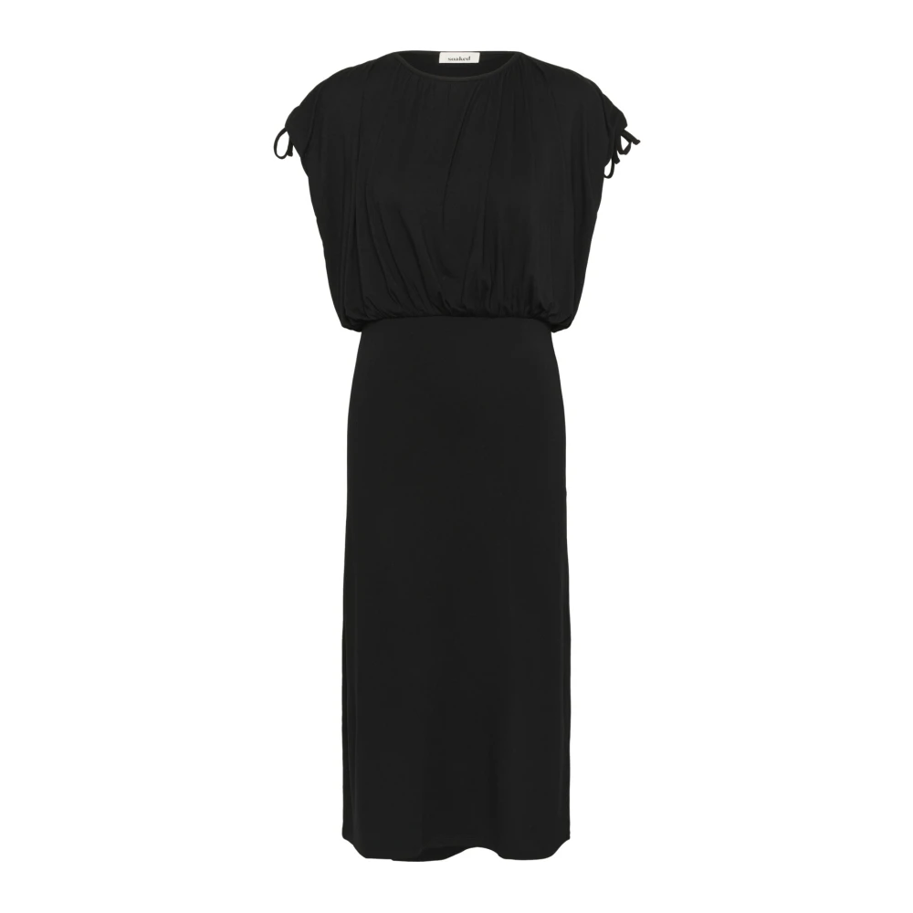 Soaked In Luxury Women's Black Slim Dress With Draped Top 2XL
